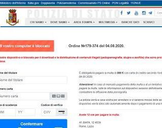 “Il tuo computer è bloccato”: tentativo di estorsione con sito falso della Polizia di Stato