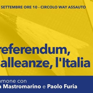 Al Circolo Way Assauto l'incontro "Il referendum, le alleanze, l'Italia" Al Circolo Way Assauto l'incontro "Il referendum, le alleanze, l'Italia"