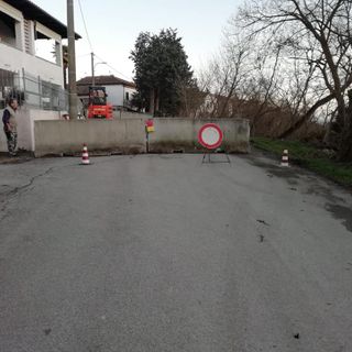 Strada interrotta in frazione Sant'Anna di Costigliole d'Asti