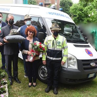 Flavia Torchio con Ferdinando Beltramo, Fabrizio Pighin e il sindaco di Tigliole Daniele Basso Flavia Torchio con Ferdinando Beltramo, Fabrizio Pighin e il sindaco di Tigliole Daniele Basso