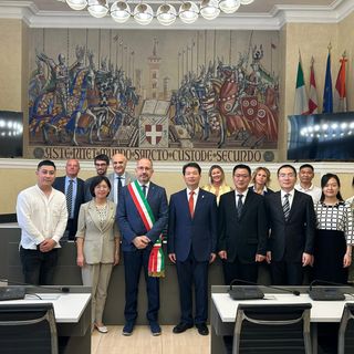 Alcune immagini dell'arrivo della delegazione