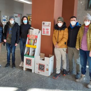 Inaugurazione punto raccolta libri a Palazzo Mandela