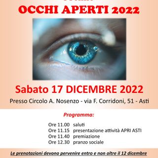 Anche quest'anno l'Apri di Asti consegnerà il &quot;Premio Occhi Aperti&quot;