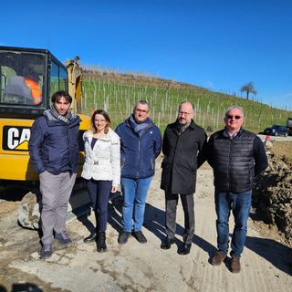 Simone Nosenzo, Angelica Corino, Andrea Gamba, il Presidente Maurizio Rasero, il Sindaco di Piovà Massaia Antonello Murgia