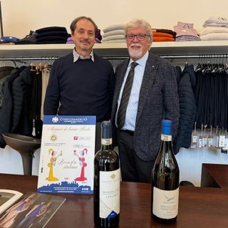 Claudio Bruno con il titolare di Mister&amp;Co