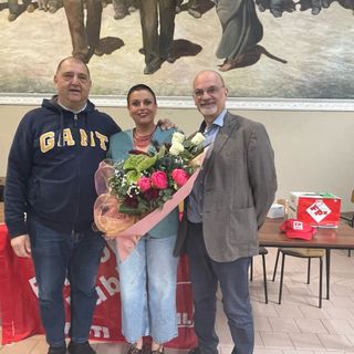 Arianna Franco con Luca Quagliotti (a sinistra) e Guido Catoggio