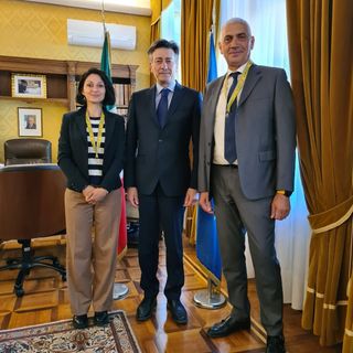 La presidente Monticone, il prefetto Ventrice e il direttore Rosso