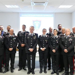 Il generale di Corpo d'armata, Andrea Rispoli, in visita ai comandi carabinieri forestali di Asti e Alessandria