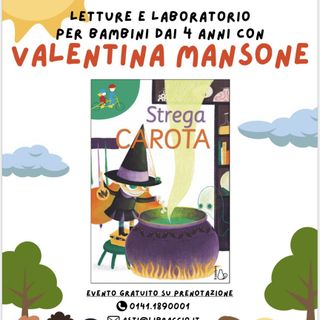 Sabato prossimo ad Asti Valentina Mansone presenta il suo libro &quot;Strega carota&quot;