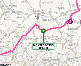 Il tracciato astigiano del Giro d'Italia
