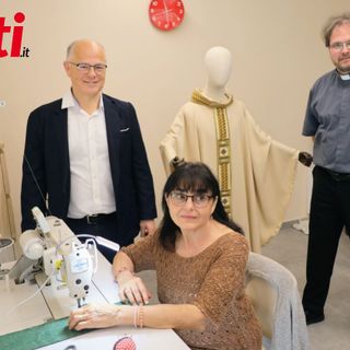 Marina Bergantin con Beppe Amico e don Simone Unere (ph. Merfephoto - Efrem Zanchettin)