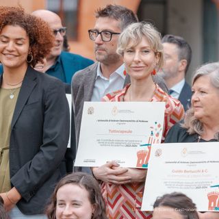Virna Supin, alle spalle Vincenzo Pagliero