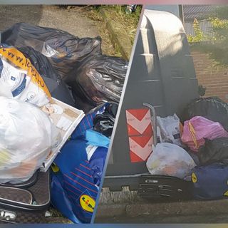 Alcune immagini scattate ieri sera verso le 21 e stamattina verso le 7.30