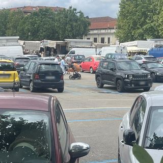 Un'immagine d'archivio di piazza Campo del Palio Un'immagine d'archivio di piazza Campo del Palio