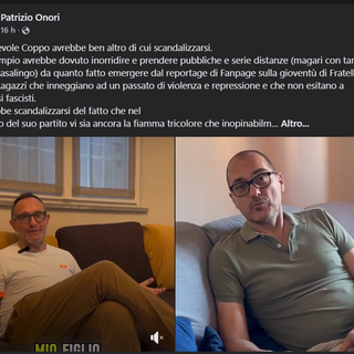 Onori replica a Coppo: &quot;Dovrebbe scandalizzarsi per le 'nostalgie fasciste' nel suo partito, altro che per un bacio gay in un cartone animato&quot; [VIDEO]