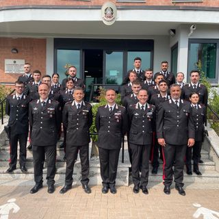 I nuovi carabinieri con il comandante Paolo Lando