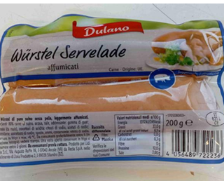 Richiamo di alcuni lotti di würstel Lidl per la presenza di allergeni non dichiarati