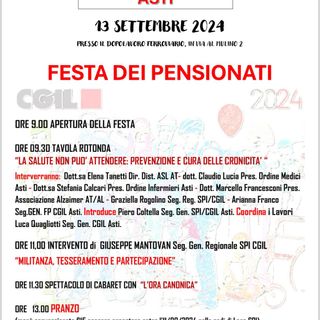 Festa dei pensionati CGIL: un evento tra convivialità e approfondimenti sulla salute