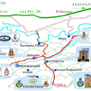 La mappa dei luoghi in cui si svolgerà la mostra diffusa