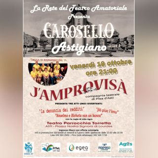 Parte il &quot;Carosello Astigiano&quot;: otto serate con il teatro amatoriale
