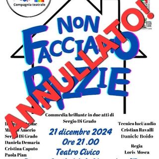 Annullato lo spettacolo degli Arkobalengo in programma sabato a Moncalvo