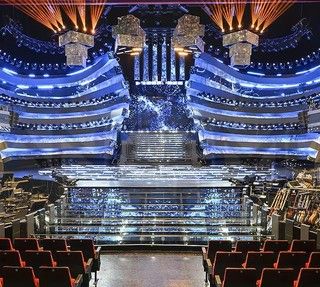 Il palco dell'Ariston, realizzato su ideazione dell'architetto Riccardo Bocchini, che ospiterà la 75esima edizione del Festival di Sanremo