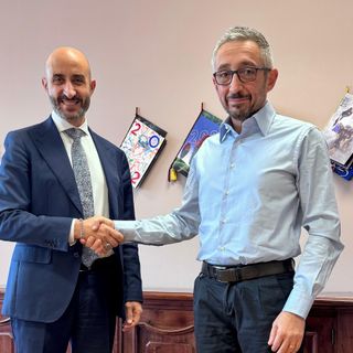 il Direttore generale Giovanni Gorgoni con il dottor Giovanni Valentini, nuovo primario di Gastroenterologia ed Endoscopia digestiva
