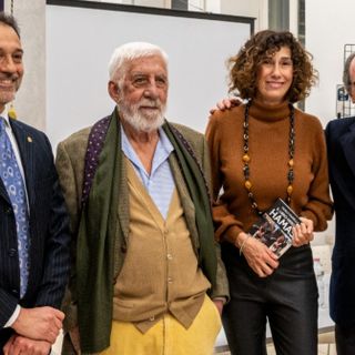 Alberto Bazzano, presidente del Rotary, Carlo Panella, Roberta Bellesini e il presidente dell'associazione Italia - Israele Luigi Florio