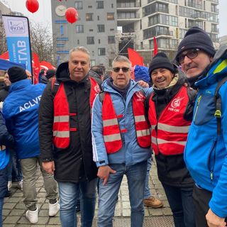 La delegazione della Fiom Cgil Asti