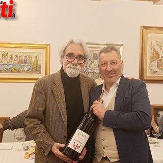 Beppe Vessicchio alla presentazione di ReBarba con Giulio Porzio