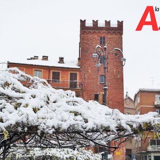 Una delle ultime nevicate ad Asti (Merphefoto)