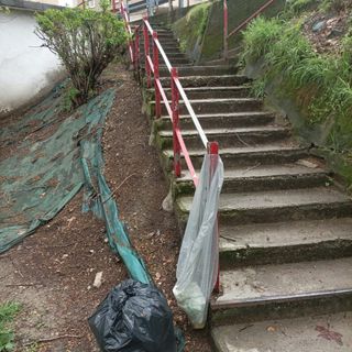 La scala di corso Einaudi che dà su corso Savona