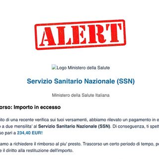 Attenzione alle false mail del Ministero della Salute su rimborsi del SSN