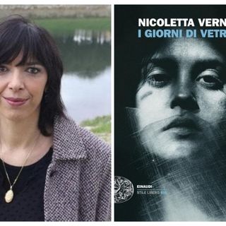 Nicoletta Verna e la copertina del suo romanzo