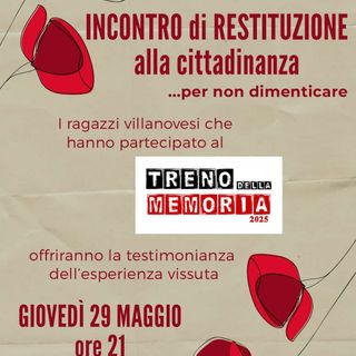 Villanova d’Asti, un incontro per ascoltare le testimonianze di chi ha percorso il viaggio del treno della memoria