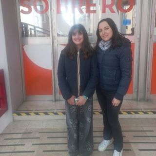 L’allieva Beatrice Cerrato e la prof.ssa Barbara Loria il giorno della Finale dei Giochi di Fibonacci