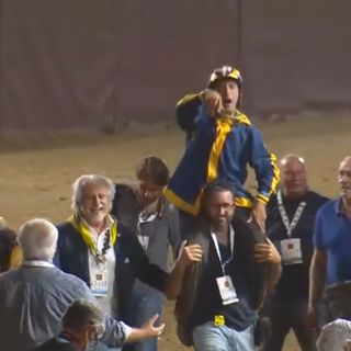 Un fotogramma della vittoria di San Luca