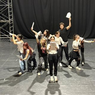 Immagini relative le prove della messa in scena dello spettacolo