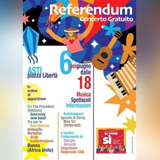 Referendum, domani ad Asti la festa finale del Comitato per il Sì
