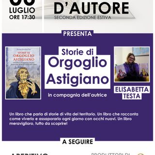 La locandina della presentazione di Orgoglio Astigiano