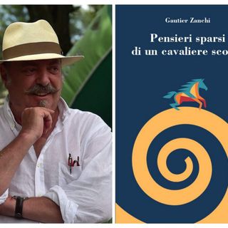 Gautier Zanchi con la copertina del libro