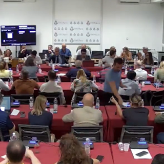 Un momento del Consiglio comunale di ieri sera