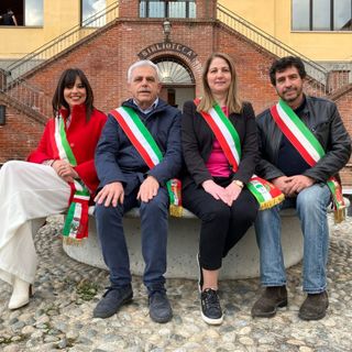 Isindaci dei quattro centri della competizione: Roberta Franco (Cantarana), Sergio Magnetti (Monale), Anna Macchia (Villafranca), Silvio Tealdi (Ferrere)