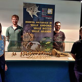 I ragazzi del servizio civile  Martina Balducci, Adelmo Varesio, Davide Cossetta e Lara Meneghin.