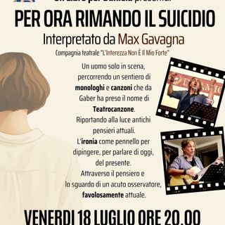 &quot;Per ora rimando il suicidio&quot; di Max Gavagna alla Caffetteria Mazzetti di Asti