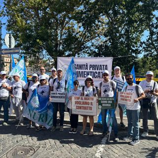 Alcune immagini del presidio