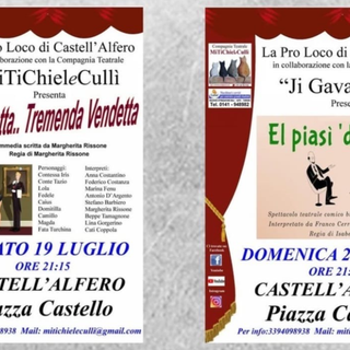 Le locandine dei due spettacoli