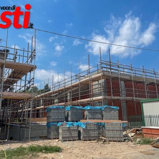 In foto: il cantiere della futura scuola dell'infanzia