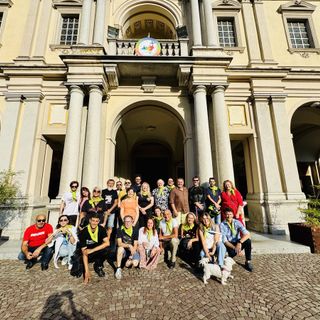 Foto di gruppo, al Santuario di Crea
