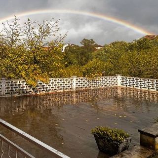 Arcobaleno a Celle (Ph. Gruppo Telegram Dati Meteo Asti)
